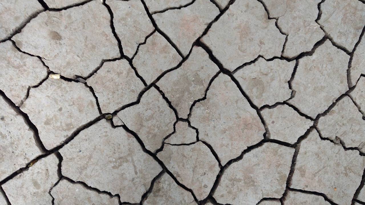 cracks, dry, ground