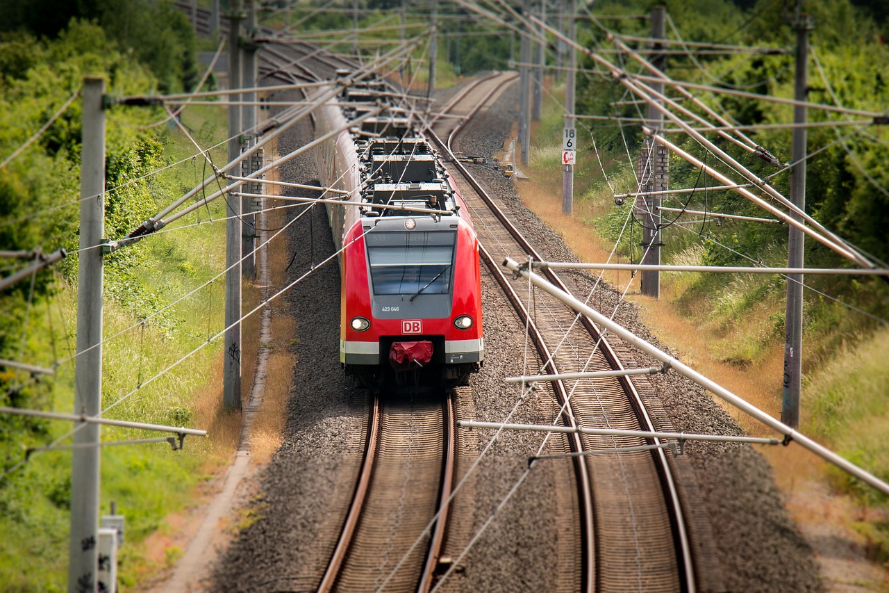 train, railroad, transport