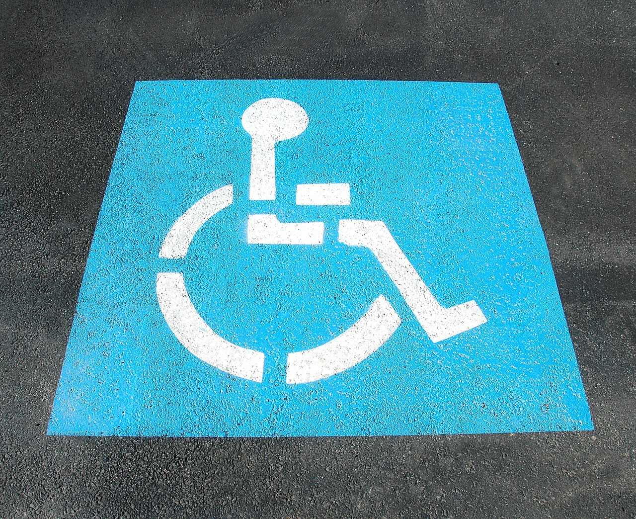 handicap parking, sign, painted
