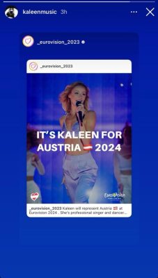 Sängerin Kaleen aus Ried im Traunkreis fährt zum Songcontest!