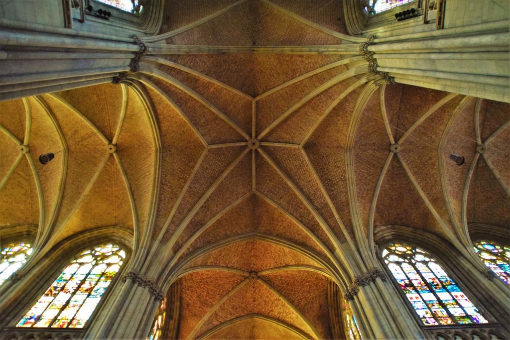 ceiling vault, neo gothic, mariendom