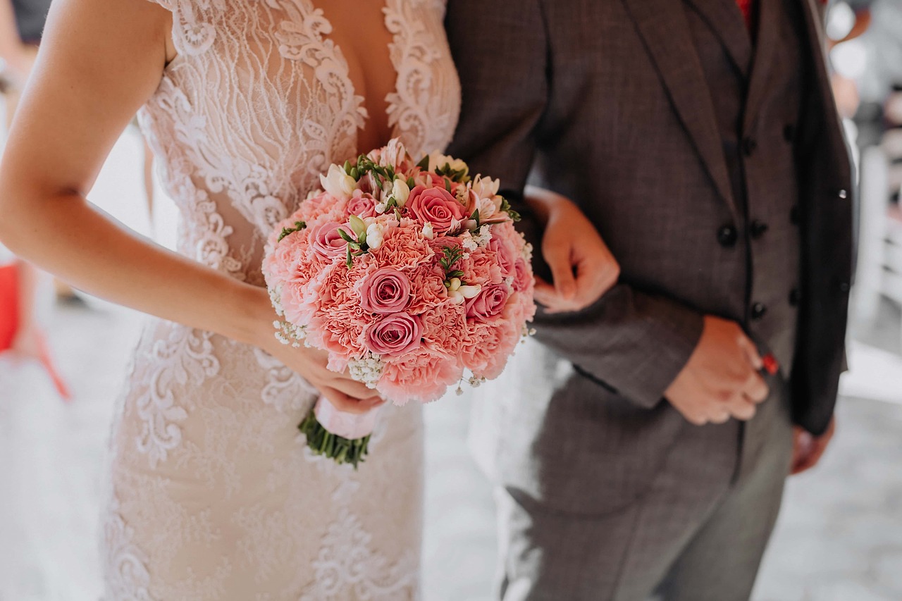 wedding, couple, bouquet, marriage, love, romantic, bride, groom, man, woman, together, relationship, romance, hands, bridal, wedding dress, happiness, closeup, wedding, wedding, wedding, wedding, wedding, bride, wedding dress